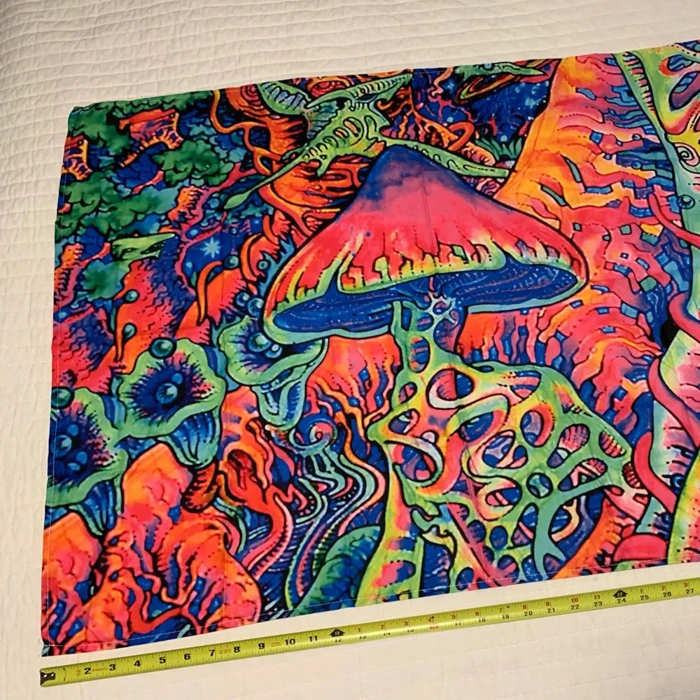 Mushroom trippy tapestry tree floral alien outer space the upside down bubbles